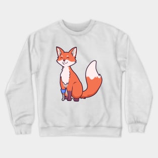 Fox with prosthetic leg Crewneck Sweatshirt